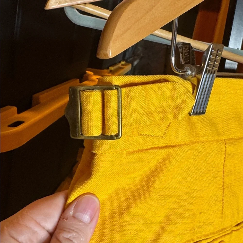 NWT Banana Republic Athletics Marigold Yellow Bermuda Shorts Sz 34 Cotton Summer